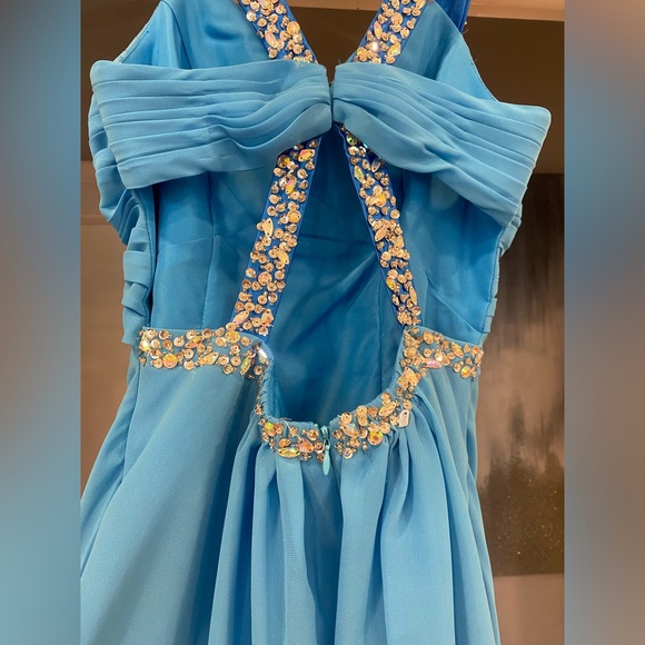 Backless Rhinestone Dress - Picture 5 of 10